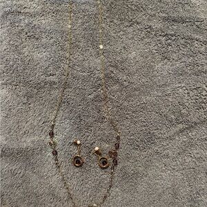 Elegant Gold and Red Jewelry Set